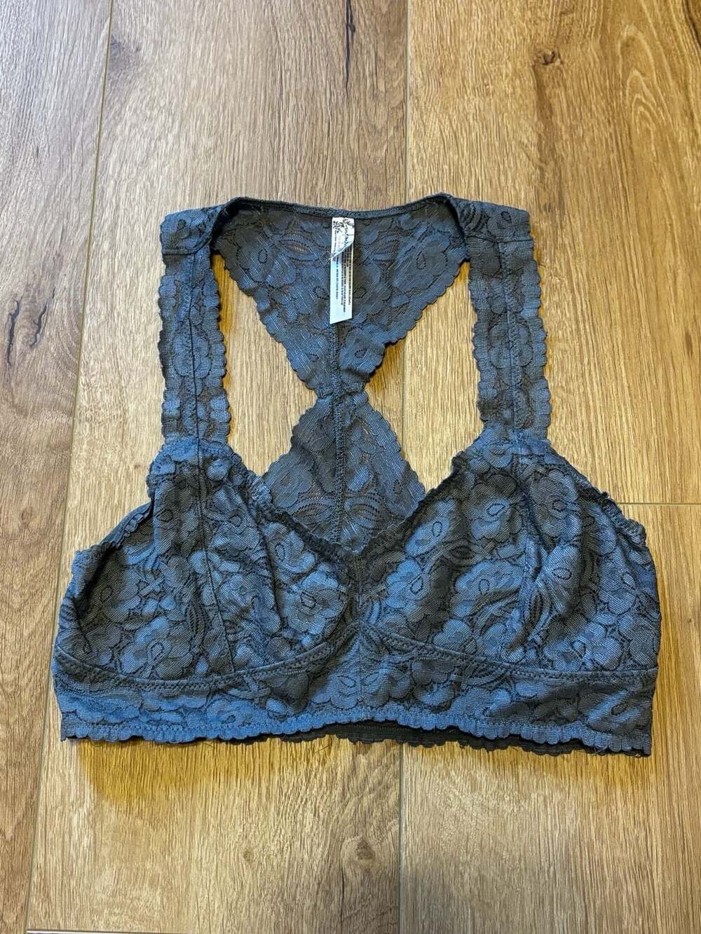 Intimately Free People Adella Bralette in Charcoal Grey